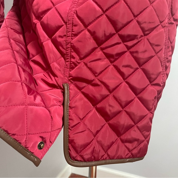 Lauren Ralph Lauren Quilted Hooded Jacket Chili Red & Brown Color - Duplicate - Picture 10 of 17